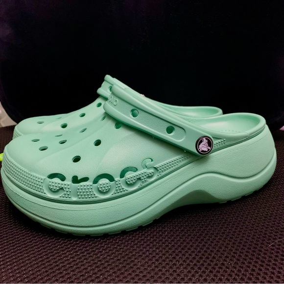 CROCS Baya Platform Clog - Jade Stone Green - Women Size 8M - Picture 3 of 3